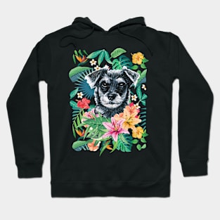 Tropical Schnauzer Puppy Hoodie